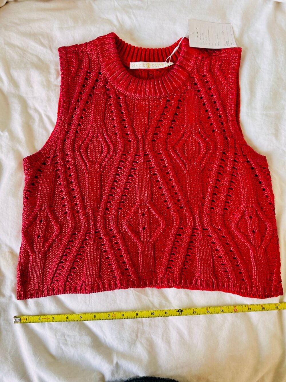 Marie Oliver knit metallic McGuire Top - Size SMALL - Picture 4 of 5